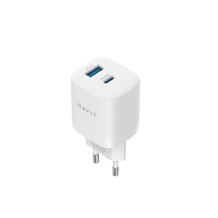 Havit UC30 Mobile series GaN - Otthoni töltő - Fehér