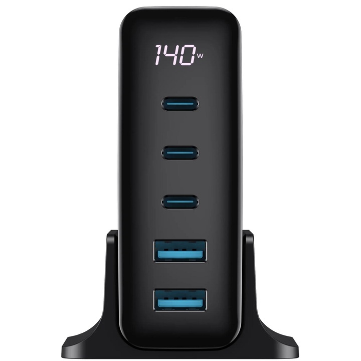 Havit UCLE004 Mobile series GaN 140W - Utazó töltő EU - Fekete