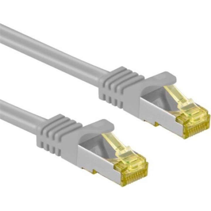 Кабел за данни Goobay RJ45 CAT7 S/FTP -> RJ45 CAT7 S/FTP M/M 1 м сив
