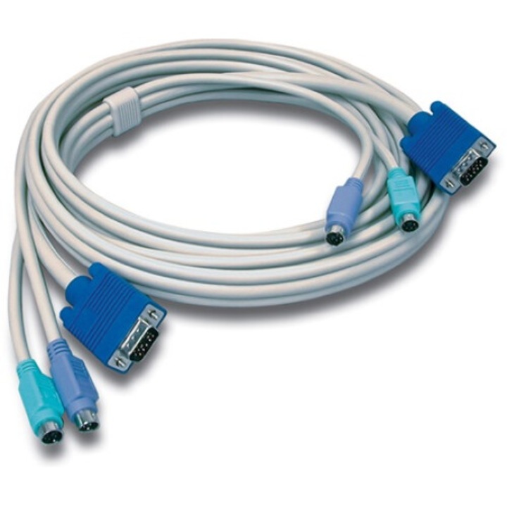 TRENDnet TK-C10 PS/2 VGA M/M KVM tápkábel 3m szürke