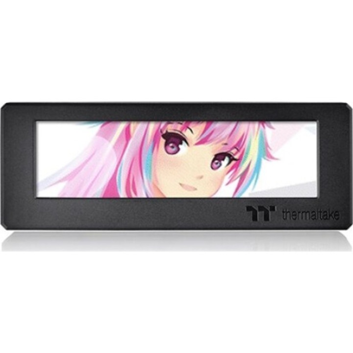 Thermaltake The Tower 300 és Ceres 330 házakhoz 3 "9", 128x480, USB2.0 LCD kijelző, fekete