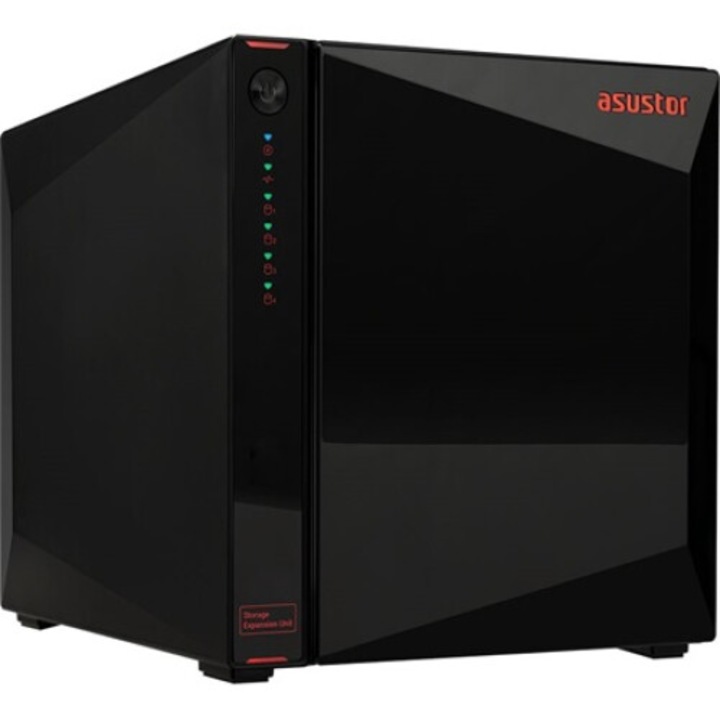 Разширител за съхранение, Asustor Xpanstor 4 AS5004U NAS брой вградени устройства: 4 бр., 3 "5", SATA3, RAID: RAID 0, 1, 5, 6, 10, JBOD, USB-C 3.2 Gen2x1: 1 бр., черен