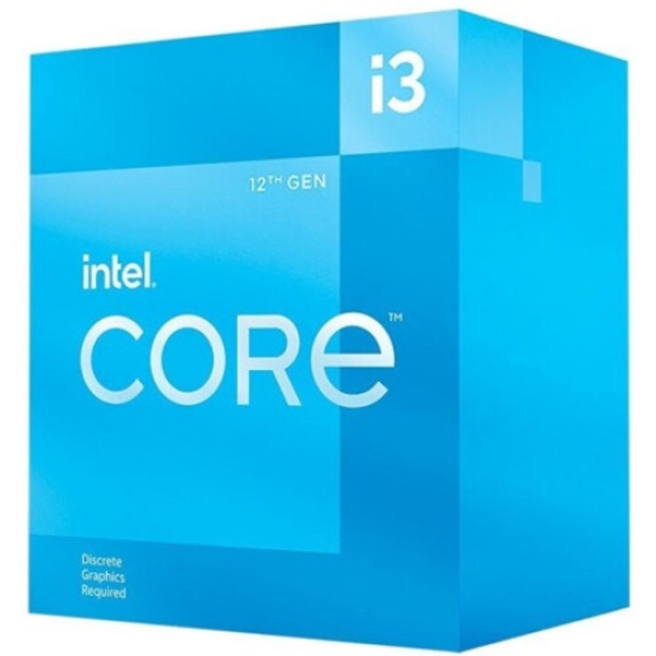 Процесор Intel Core i3 12100F LGA1700 BOX, 4x, 3.3GHz, 4.3GHz, 12MB, 60W, с охладител без GPU