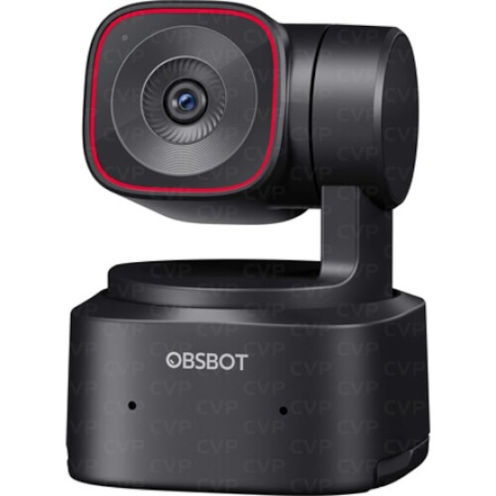 Уеб камера Obsbot Tiny 2 Lite, 3840x2160, 60fps, 48MP, 79, 4, USB-C, разпознаване на форма, сензор за движение, вграден микрофон, AI проследяване, черен