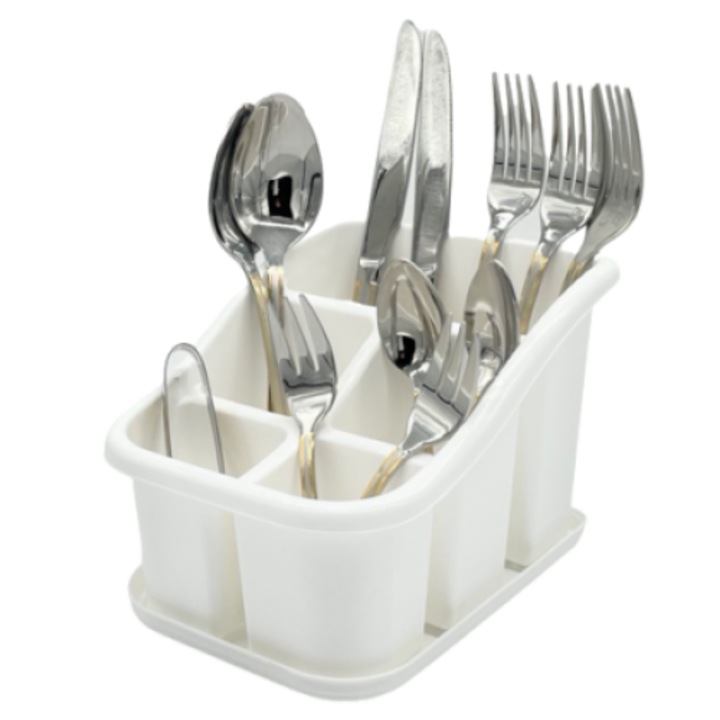 Edénytartó, Koopman, 5 rekeszes, fehér, 150x200x130mm