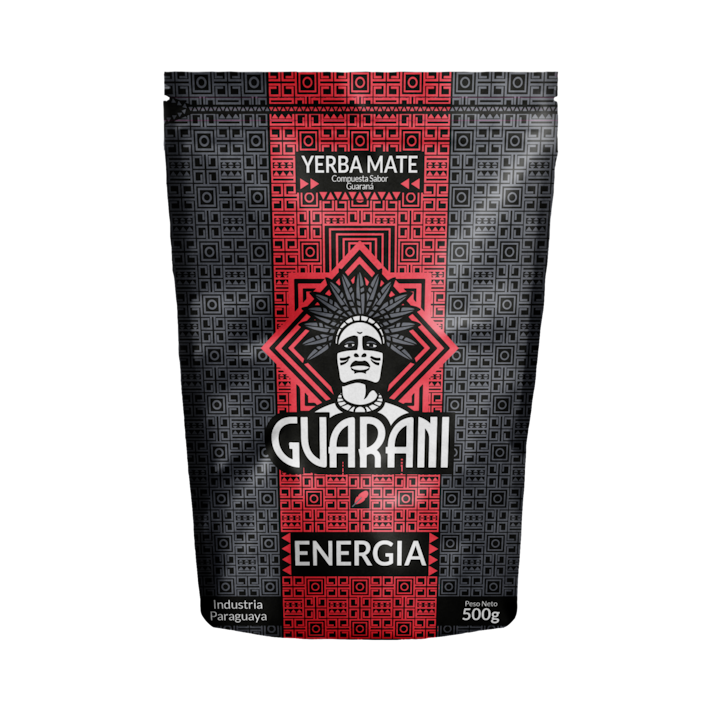 Yerba Mate Tea, Guarani Energia Guarana, Paraguayi Füstölt, Energizáló Tartalmaz port és ágacskákat, Tökéletes Melegen és Hidegen Fogyasztva, 500g