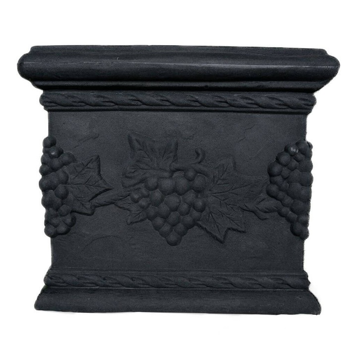 Ghiveci de gradina RossaNova Sicilia, 35x35xH31 cm, GRI, LLDPE
