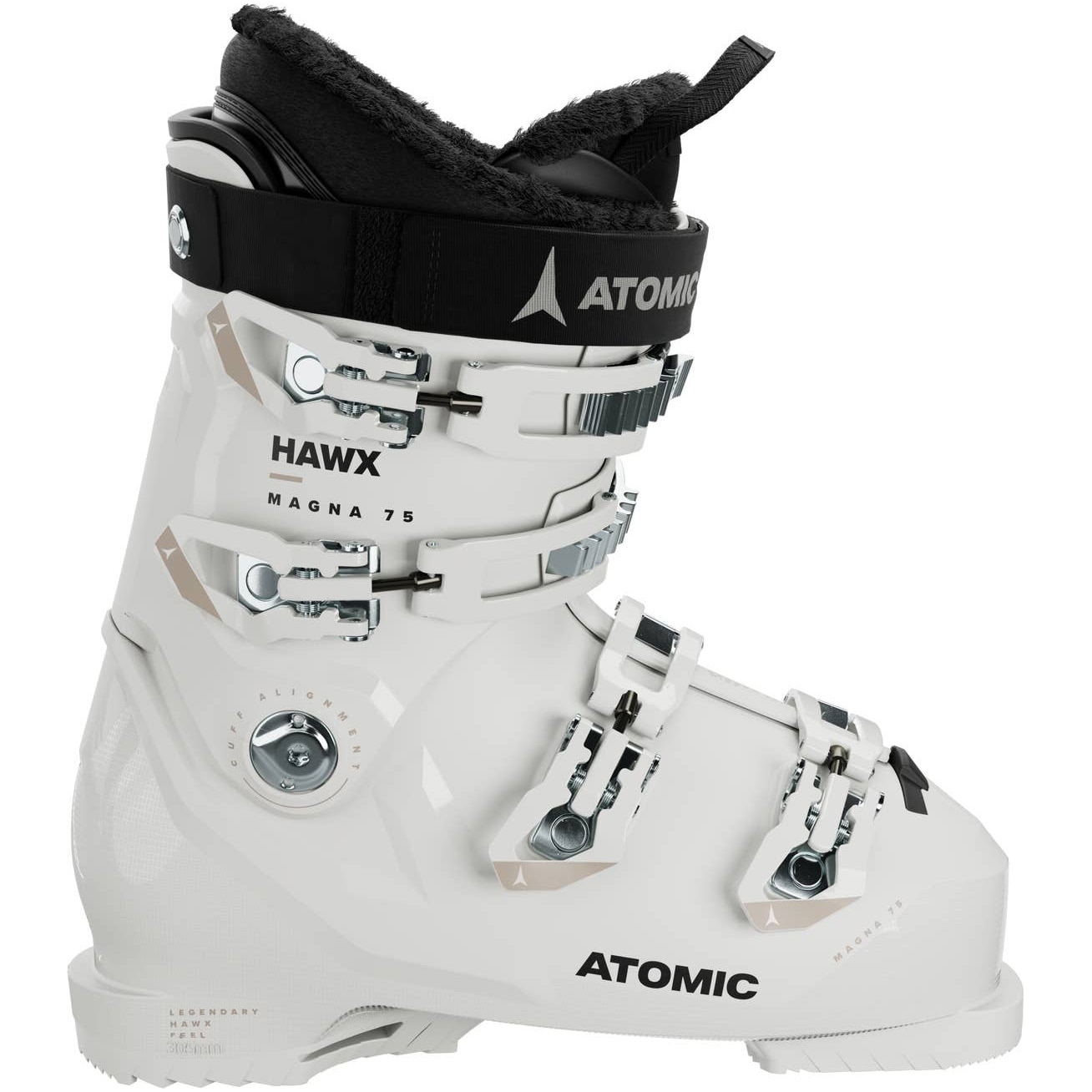 Clapari ski Atomic Hawx Magna 75 W pentru femei, 24/24.5 cm, alb
