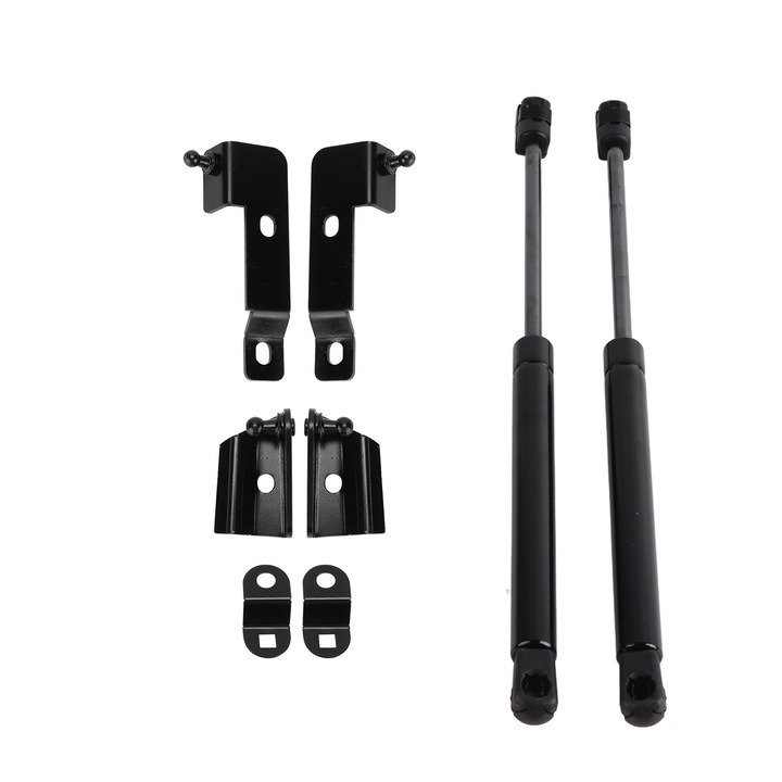 Sprijin pentru capota auto Bizaical, set 2 bucati, otel carbon, negru, pentru Navara 2004-2018