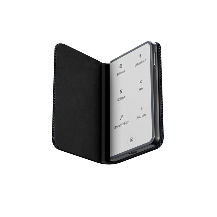 Magnetic Shell elektronikus pénztárca védőtok Ledger Stax kompatibilis, ideális a digitális érmék biztonságához, fekete