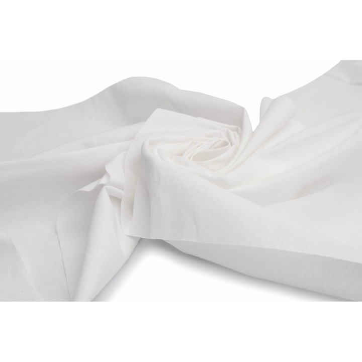 Bumbac RAMIE Alb, 100% Bumbac, Dimensiuni 150cm x 50cm
