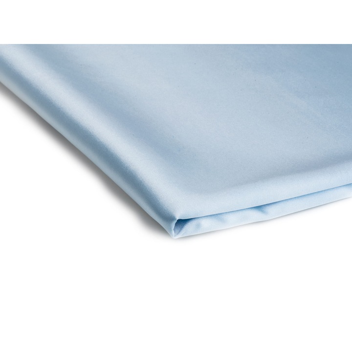 Satin subtire cu Lycra Albastru Deschis, 95% Poliester 5% Elastan, Dimensiuni 50cm x 150cm