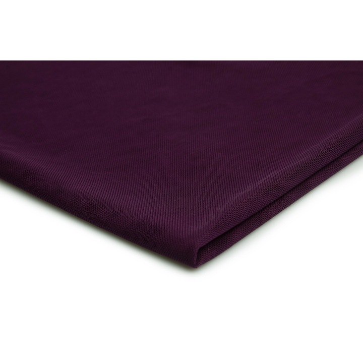Tulle Plasa elastica, elastica pe ambele parti Violet inchis, 100% Poliester, Dimensiuni 50cm x 150cm