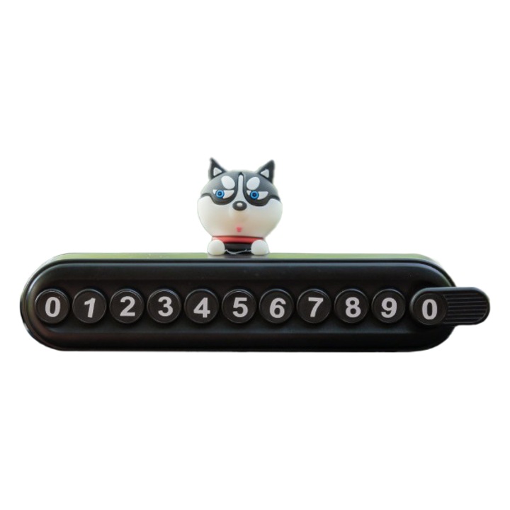 Suport pentru numarul de telefon al masinii din desene animate pentru parcare temporara, plastic ABS