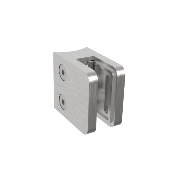 Suport sticla Model 21 Conector Fi 48 45X45 Aisi 304 Satinat Pentru sticla 6-10, 76