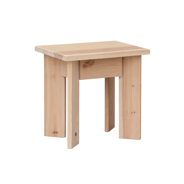 Табуретка, масив иглолистна дървесина, 45х35 см