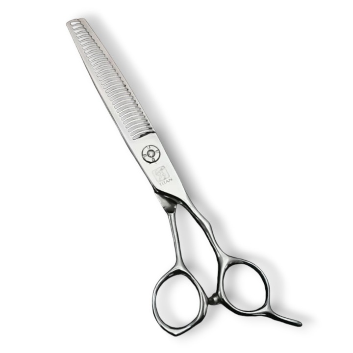 Foarfeca de filat 6'' Titan, otel japonez 440C, duritate 59-61HRC, argintiu