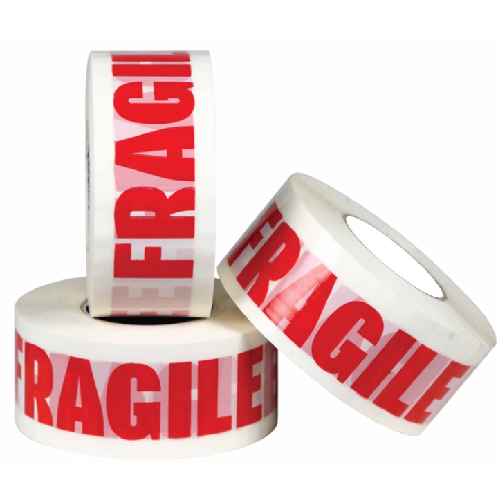 Set 3 Role Banda Adeziva tip scotch, FRAGILE, 48 mm x 100 m, 3 role