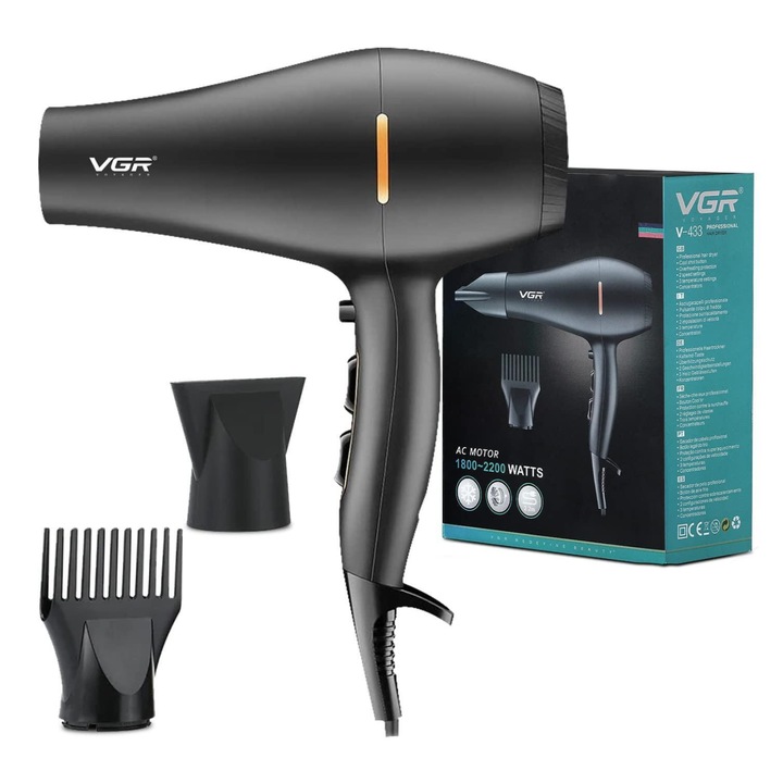 Uscator de par VGR, V-433, 2200W, Negru