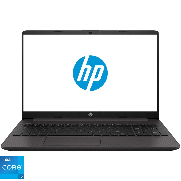 Laptop HP 250 G9 cu procesor Intel Core i5 1235U pana la 4.4 GHz, 15.6", Full HD, 16GB RAM DDR4, 512GB SSD, Intel® Iris® Xe Graphics, Free DOS, Dark ash silver
