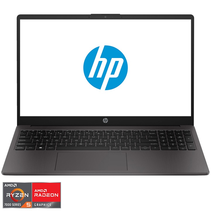 HP 255 G10 laptop AMD Ryzen™ 5 7530U processzorral 4,5 GHz-ig, 15,6" IPS, Full HD, 16 GB DDR4 RAM, 512 GB SSD, AMD Radeon™ Graphics, Wi-Fi 6, FreeDOS, Ezüst