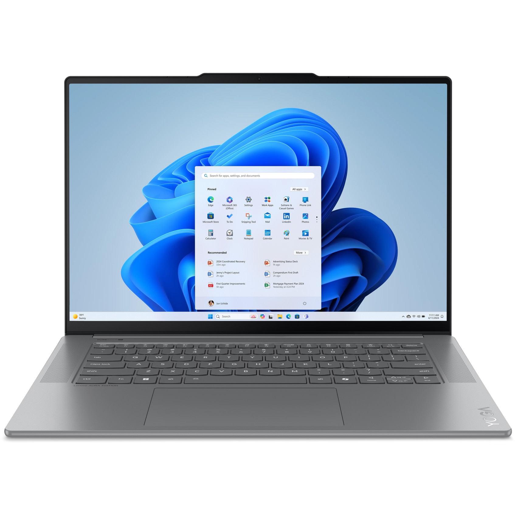 Laptop Lenovo Yoga Slim 7 15ILL9 cu procesor Intel Core Ultra 7
