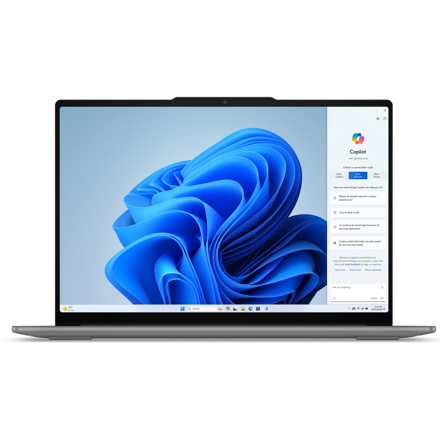 Laptop Lenovo Yoga Slim 7 15ILL9 cu procesor Intel Core Ultra 7