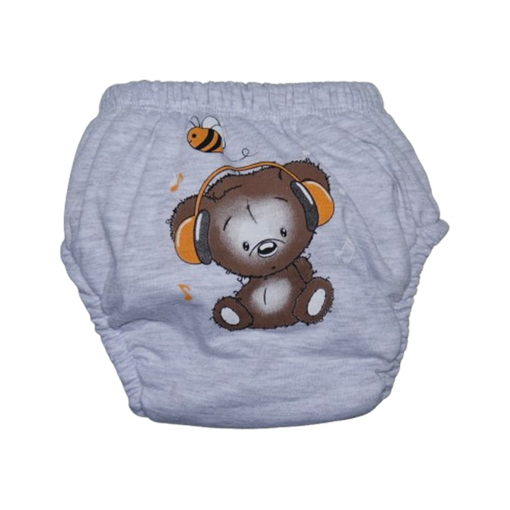 Многократни гащички за приучване към гърне Mini Junior CHREMJ-23, Сив 3-4 години
