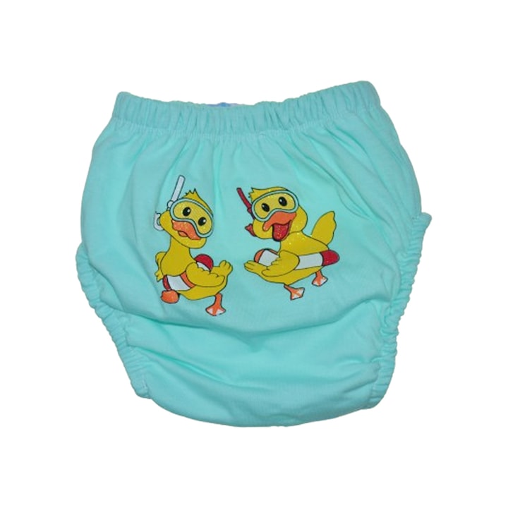 Többször használható leszoktató bugyi fiúknak Mini Junior CHREMJ-32, Türkiz +9 kg