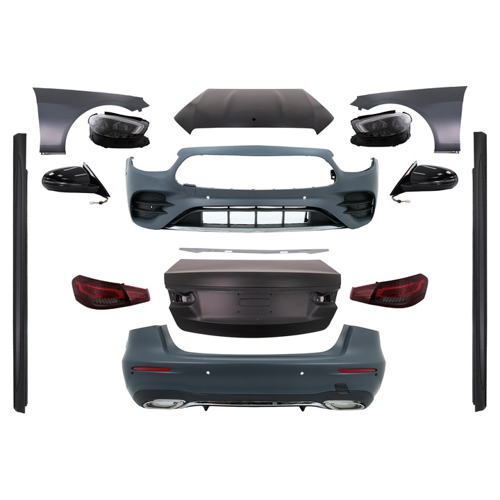 Външен комплект, съвместим с Mercedes E-Class W212 2009-2012 Преобразуване в W213 E63 Design (CBMBW212FA63NL)