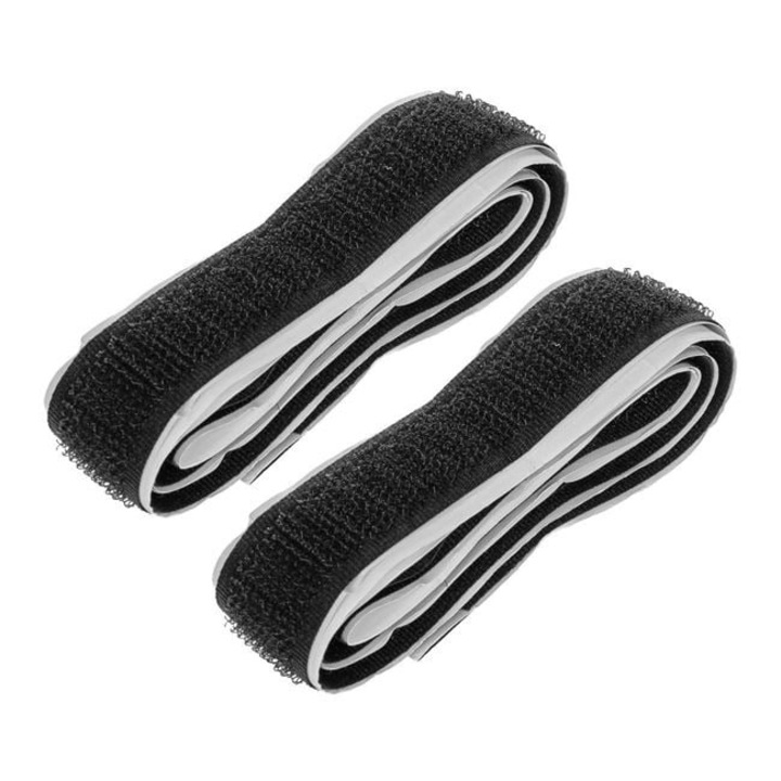 Antbro® Fekete tépőzáras kétoldalas ragasztószalag, 1m x 2cm