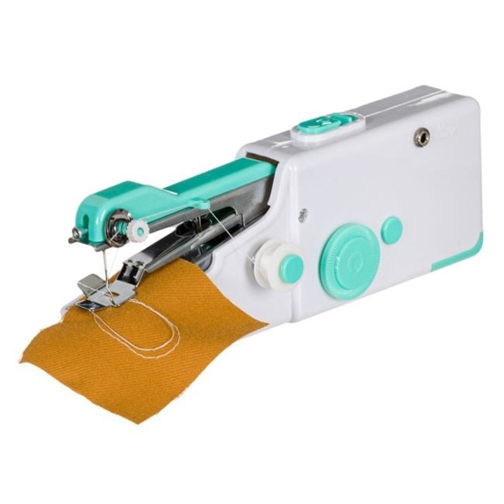 Antbro® hordozható varrógép tartozékokkal, fehér/mentazöld
