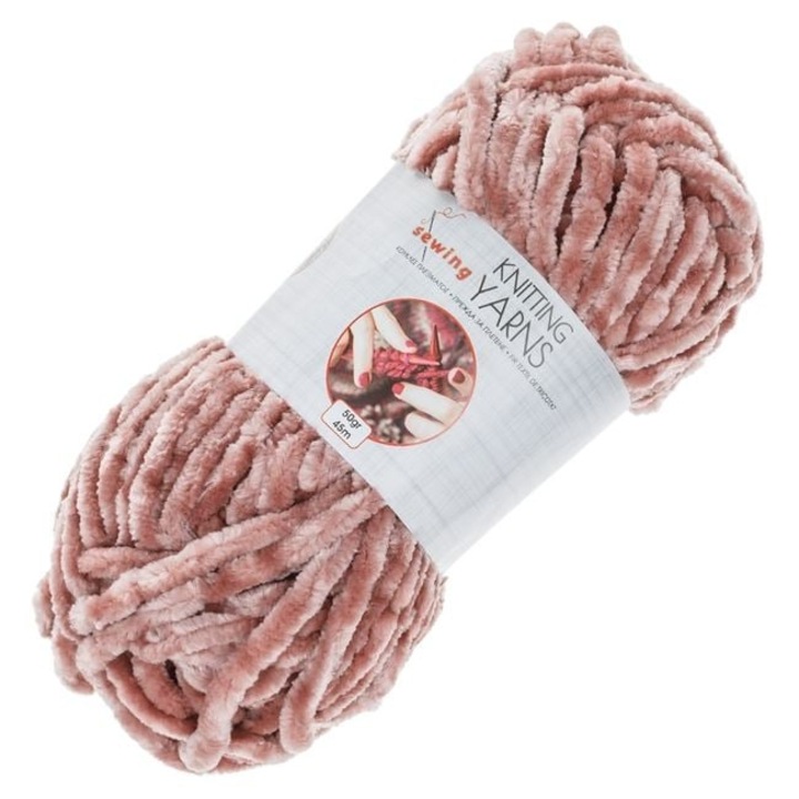 Antbro® poliészter kötőfonal, rózsaszín bársony, 45m/50g