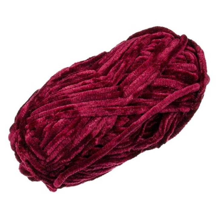 Antbro® bársony poliészter kötőfonal, piros színű, 43m/50g