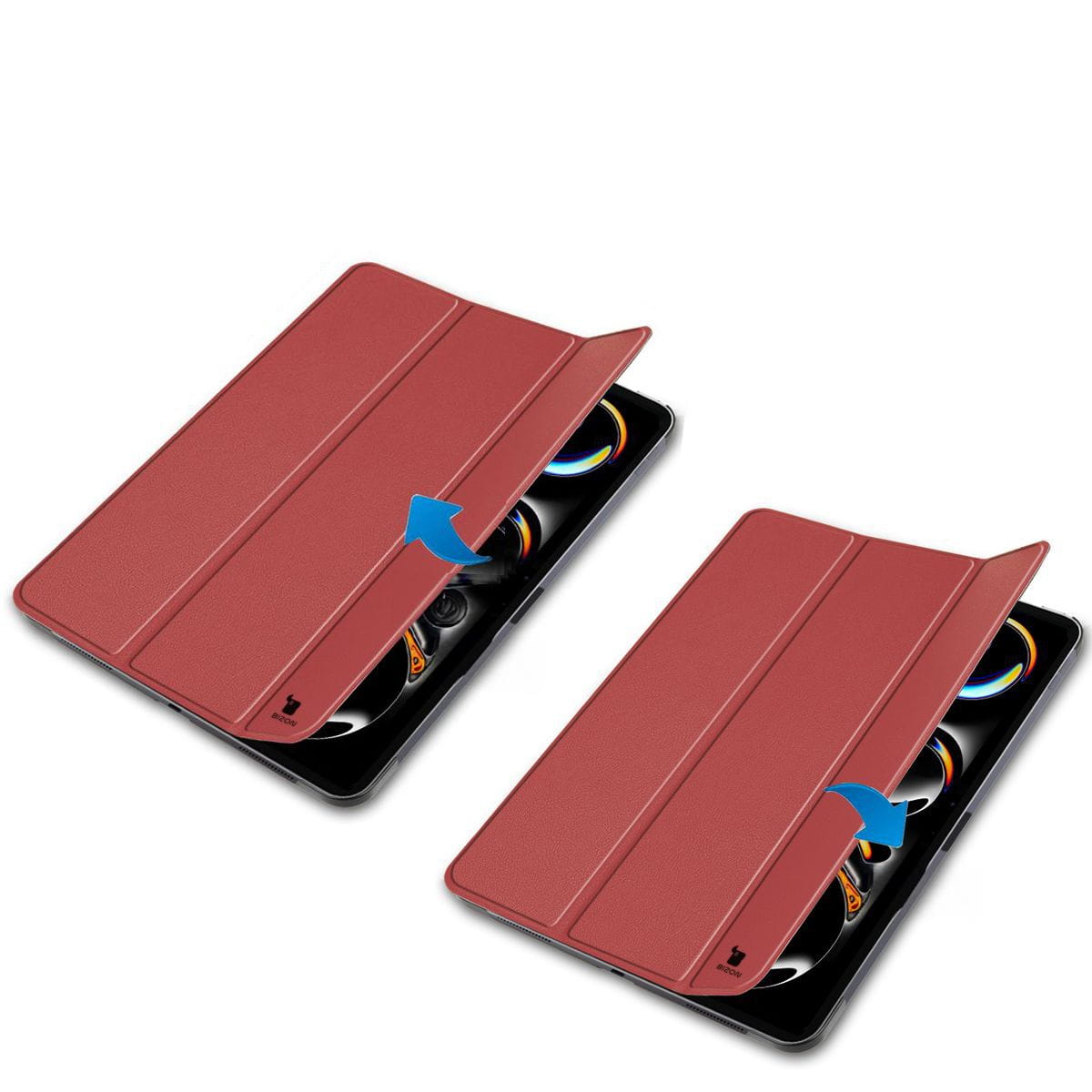 Husa tableta Bizon Case Tab Croc pentru iPad Pro 11” 5th gen 2024, burgundy