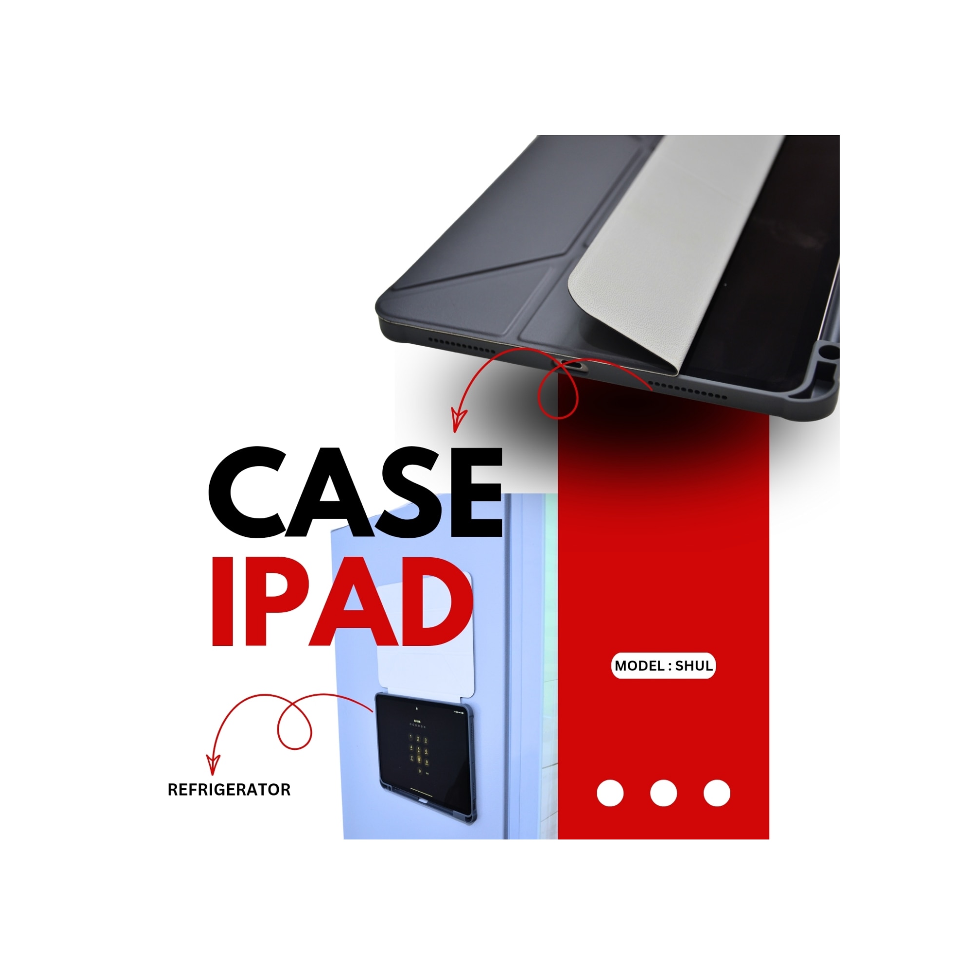 Husa Book compatibila cu Apple iPad mini 6 (2021), multifunctionala, stand, cu suport pentru pix, Black