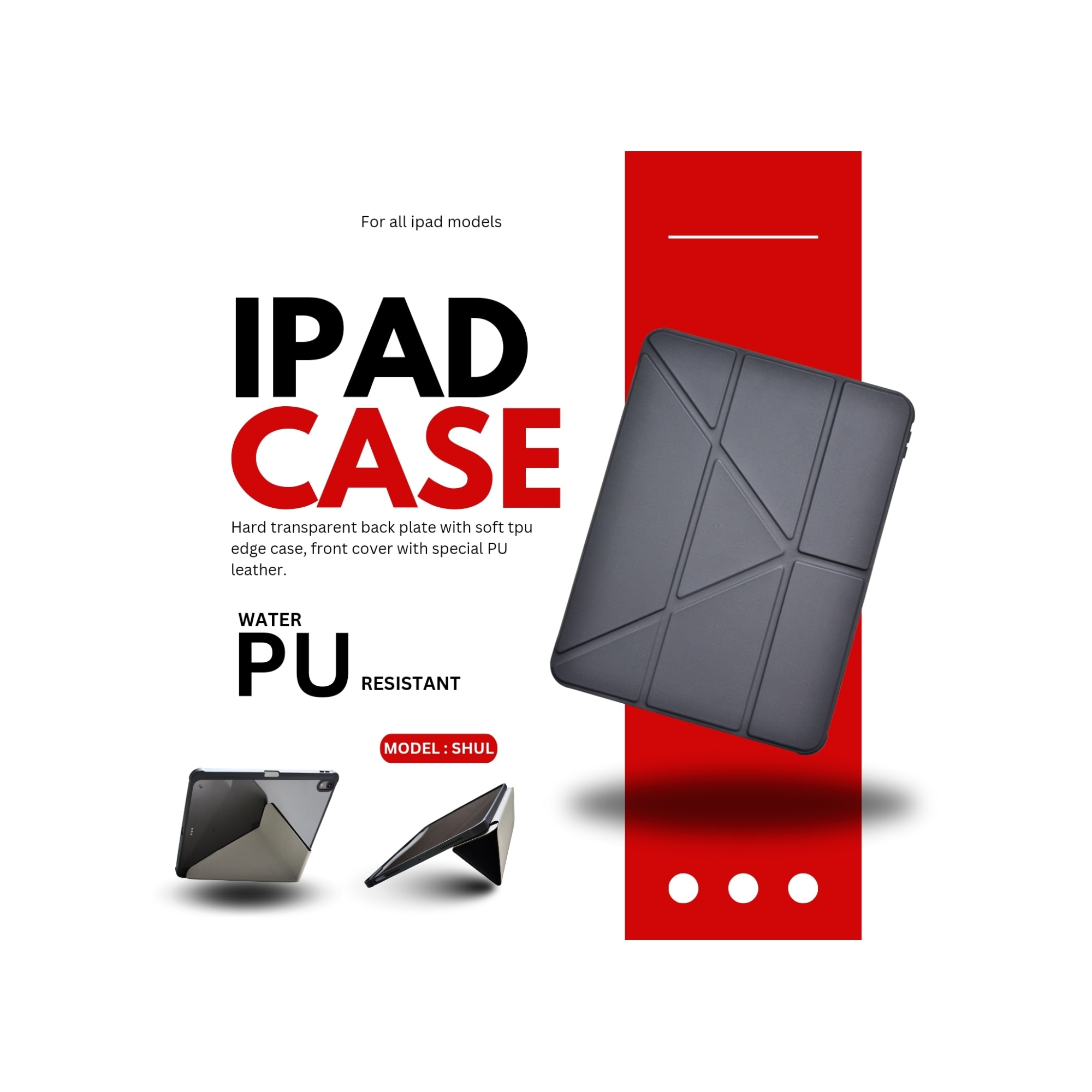 Husa Book compatibila cu Apple iPad mini 6 (2021), multifunctionala, stand, cu suport pentru pix, Black