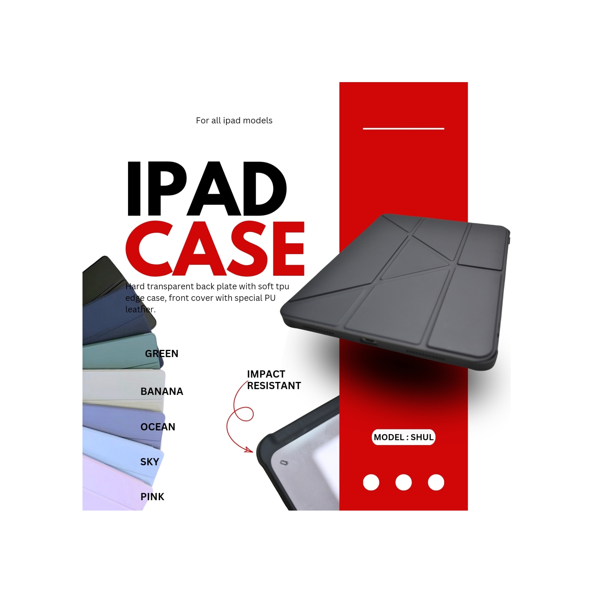 Husa Book compatibila cu Apple iPad mini 6 (2021), multifunctionala, stand, cu suport pentru pix, Black