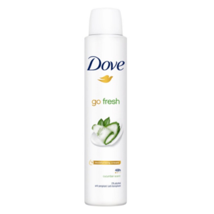 Dezodor spray Dove Go Fresh, Uborka, 200ml
