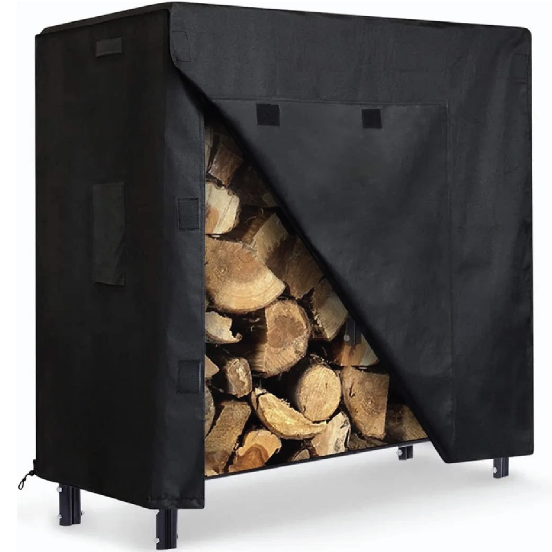 Suport pentru lemne Kring Focus, husa de protectie impermeabila, 122x35x116 cm