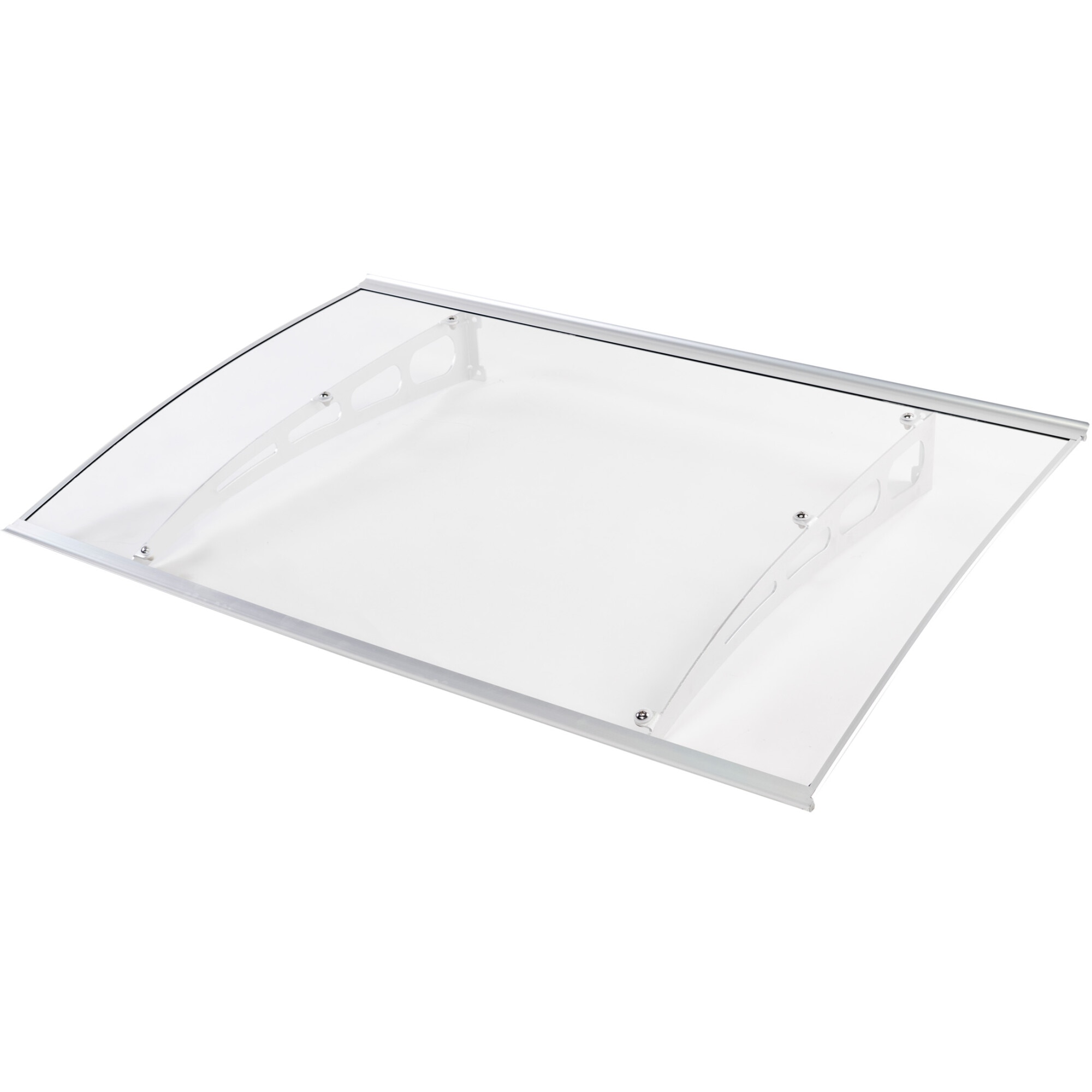 Copertina policarbonat Kring Fares, transparent, brate de sustinere aluminiu, 140x100cm