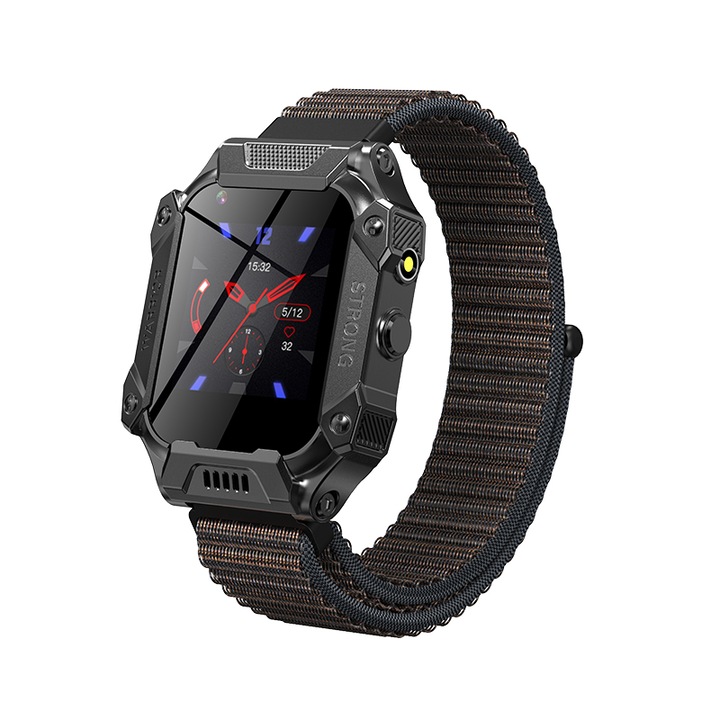Ceas Smartwatch Pentru Copii YQT T33, Negru, cu Localizare GPS, Functie Telefon, Cartela SIM, Istoric, Camera