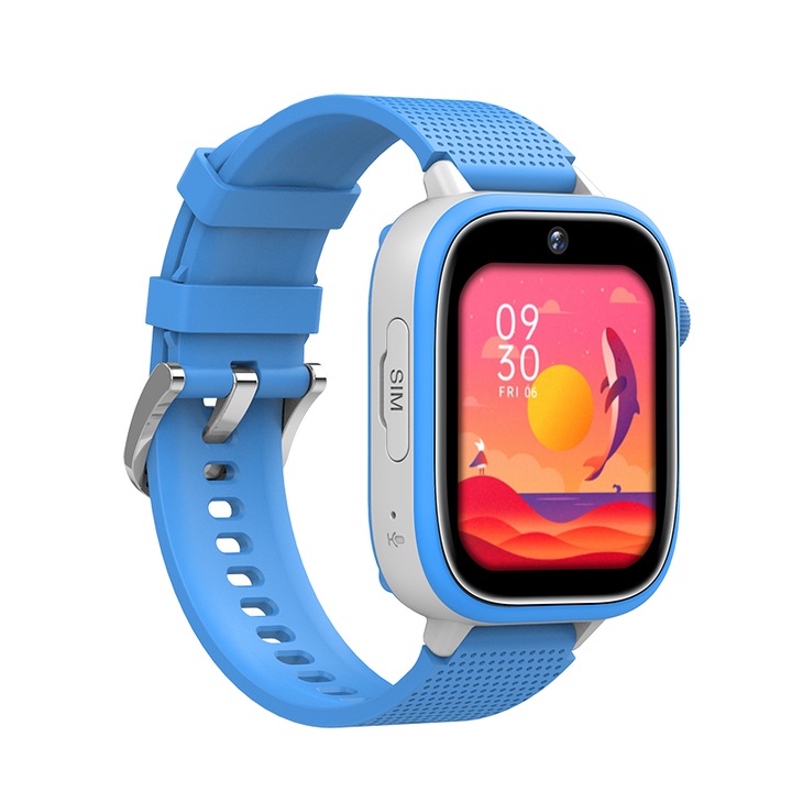 Ceas Smartwatch Pentru Copii YQT T49, Albastru, cu Localizare GPS, Functie Telefon, Cartela SIM, Istoric, Camera