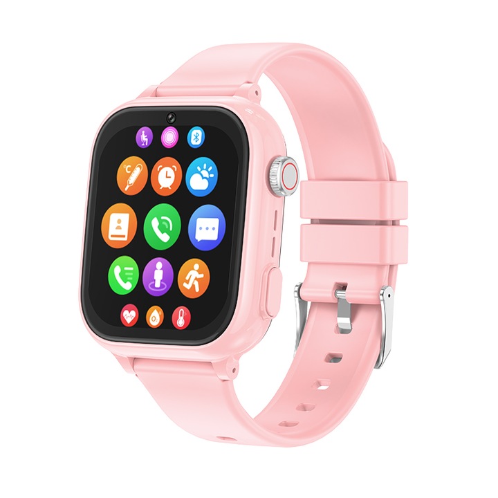 Ceas Smartwatch Pentru Copii YQT T53, Roz, cu Localizare GPS, Functie Telefon, Cartela SIM, Istoric, Camera