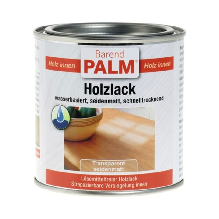Прозрачен лак за дърво Barend Palm полугланц 375 мл
