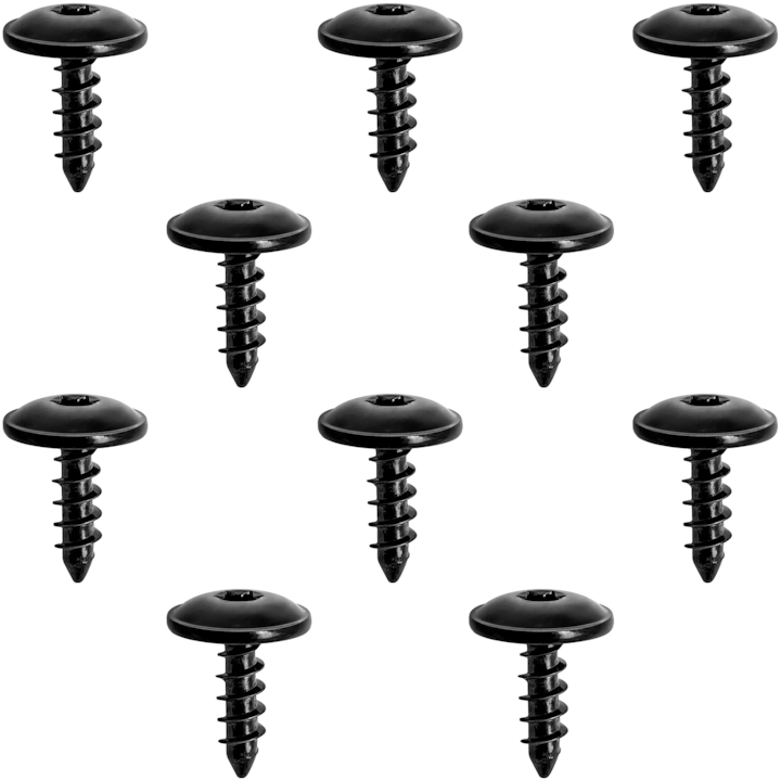 Set 10 Suruburi, Torx, Compatibil Cu Audi Volkswagen, Bara De Protectie, Pasajele Rotilor, 4.2x14x15.8 mm, Metal, Negru