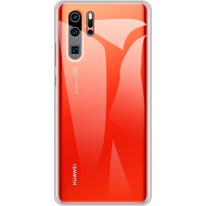 Защитен калъф Mat-Tech, съвместим с Huawei P30 Pro, Anti-shock, 2MM, Защита на камерата, Прецизни изрези, Устойчивост на удар, Повдигнати ръбове за защита на екрана, Прозрачен