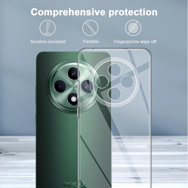 Husa protectie Mat-Tech compatibila cu Oppo Reno 12F 5G, Anti-soc, 2MM, Protectie Camera, Decupaje Precise, Rezistenta la impact, Margini ridicate pentru protectia ecranului, Transparenta