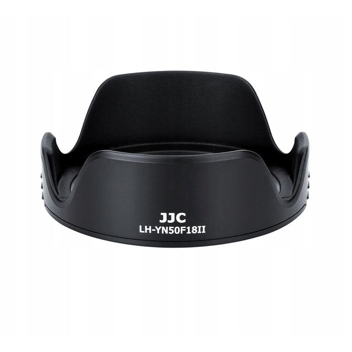 Yongnuo YN 50 mm f/1.8 II / LH-YN50F18II fekete tulipán napellenző objektívhez, megakadályozza a becsillanásokat a fényképeken és védi az objektívet
