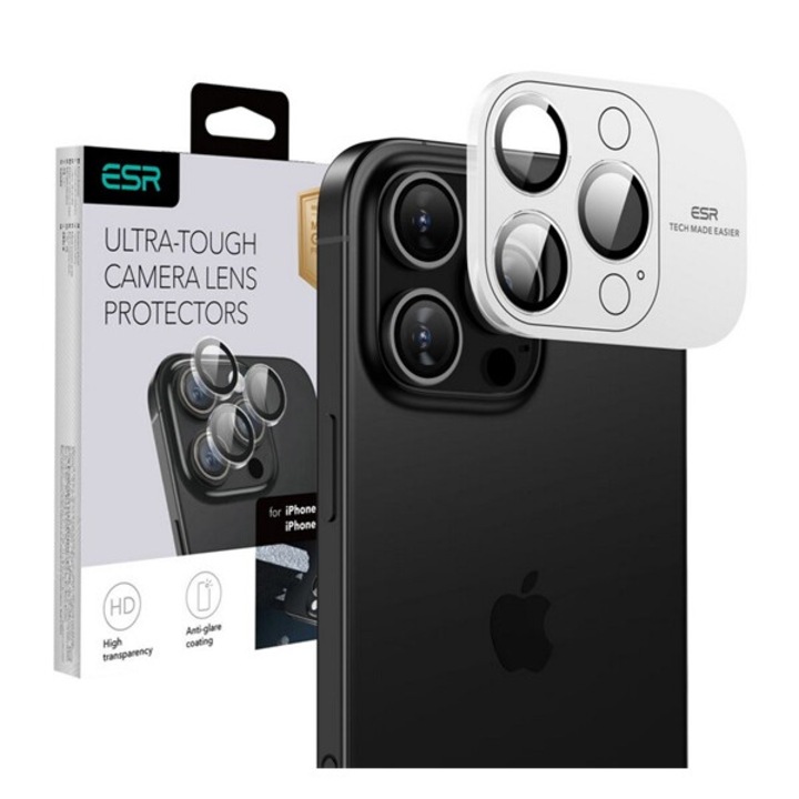 Esr kameravédő üveg, 9h, átlátszó, kompatibilis: Apple iPhone 16 Pro Max / iPhone 16 Pro